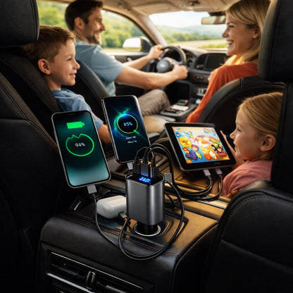 4-i-1 Billaddarе Pro — Snabb laddning i bilen