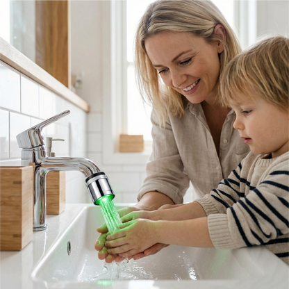 GlowTap LED Kranmunstycke - Se när vattnet är för varmt innan det gör ont